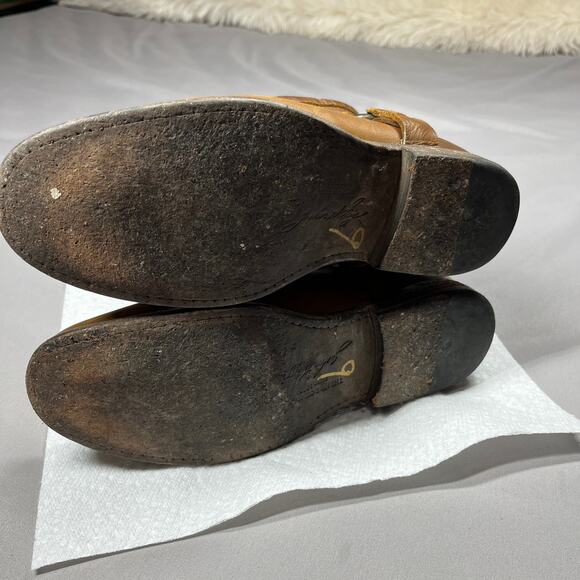 Frye Womens Boots Size 9B  Brown Phillip Harness 76870 Short Leather Horse Biker - Picture 11 of 15